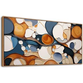 Large Abstract Canvas Wall Art - Framed Wall Decor for Living Room, Bedroom, Office - Modern Colorful Wall artwork, Bedroom Aesthetic Room Wall Decorations, Oil Painting Wall Art