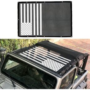 BESTAOO Mesh Shade Bikini Top UV Protection Sunshade Cover for Jeep Wrangler TJ 1997-2006 - Star