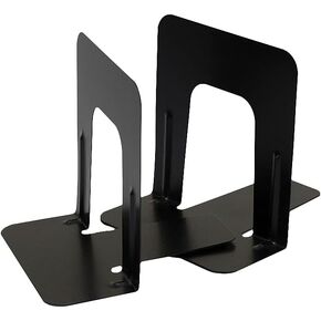 Officemate Steel Bookends, Nonskid, 4.75 x 5.13 x 5, Black, 1 Pair