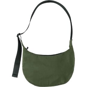 Nylon Crescent Shoulder Bag for Women Men,Crossbody Bag with Adjustable Strap&Dual Interior Zip Pocket