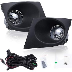 RP Remarkable Power, Fit For 2007 2008 2009 2010 2011 Versa Chrome Black Bezel Fog Light Kit FL7126