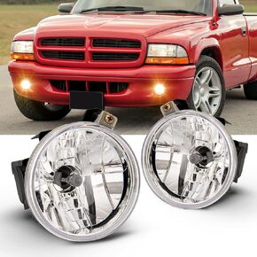 Fog Lights Assembly Replacement For 2001-2003 Dodge Durango 2001-2004 Dodge Dakota Pickup Truck SUV-Clean Lens