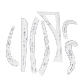 7Pcs Sewing Ruler Tailor Set, French Curve Ruler Sewing Ruler Set Pattern Making Ruler for Beginners Tailors Designers