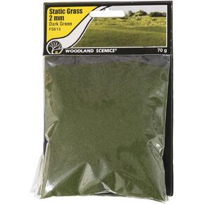 Woodland Scenics Static Grass 2mm -Dark Green -FS613