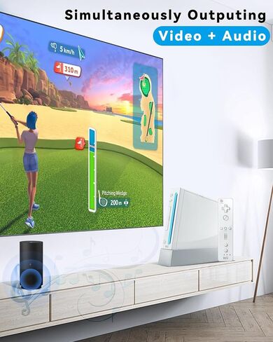 Wii to HDMI Converter Cable 6.56FT/2M, 1080P Picture Quality Resolution Enhancer Wii 2 HDMI Adapter Support All Wii Console Display Modes, Plug and Play in Saudi Arabia
