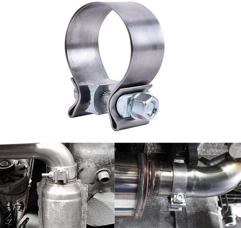 2.25 inch Narrow Exhaust Band Seal Clamp Muffler Flex Pipes Exhaust Manifold Repair Clamp Stainless Steel (1 Pack 2.25'') in Saudi Arabia