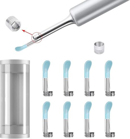 Bebird استبدال طرف الأذن، 8 قطع ملعقة أذن سيليكون مقاومة للماء لتنظيف الأذن مع الكاميرا، نصائح BEBIRD الأصلية لتنظيف الأذن in Kuwait