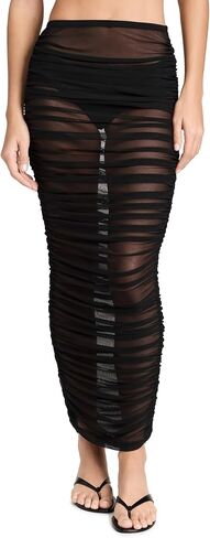 Good American Women's Mesh Ruched Skirt in Saudi Arabia