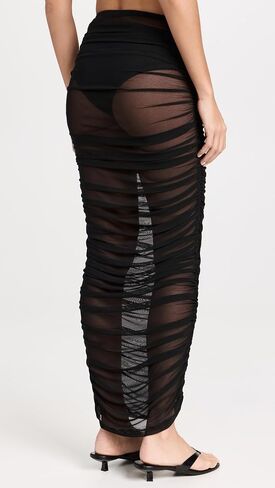 Good American Women's Mesh Ruched Skirt in Saudi Arabia