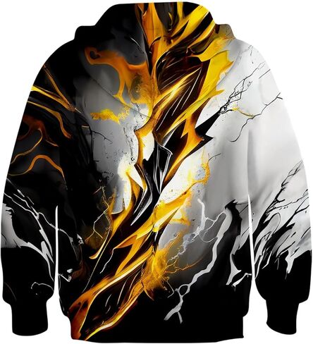 TUONROAD Unisex Teens Zip-up Hoodies for 12-14 Years Boys Funny Pullover Shirt 12 13Y 14Y Teenagers Black Yellow Sweatshirts Juniors Trendy Novelty Hooded Jackets in Kuwait