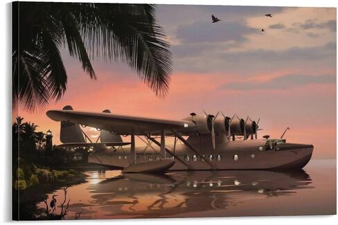Aesthetic Posters Seaplane Poster Wall Prints Surreal Poster Lounge Decor Canvas Art Poster And Wall Art Picture Print Modern Family Bedroom Decor Posters 16x24inch(40x60cm) in Saudi Arabia