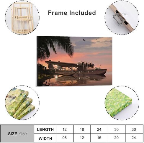 Aesthetic Posters Seaplane Poster Wall Prints Surreal Poster Lounge Decor Canvas Art Poster And Wall Art Picture Print Modern Family Bedroom Decor Posters 16x24inch(40x60cm) in Saudi Arabia