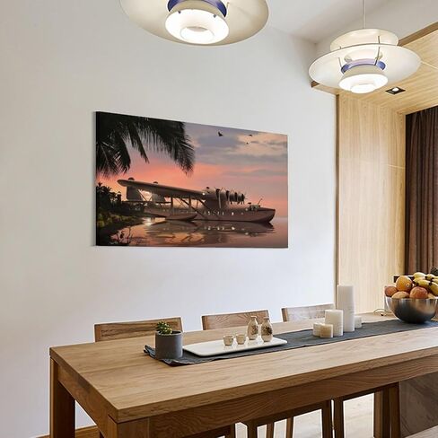 Aesthetic Posters Seaplane Poster Wall Prints Surreal Poster Lounge Decor Canvas Art Poster And Wall Art Picture Print Modern Family Bedroom Decor Posters 16x24inch(40x60cm) in Saudi Arabia