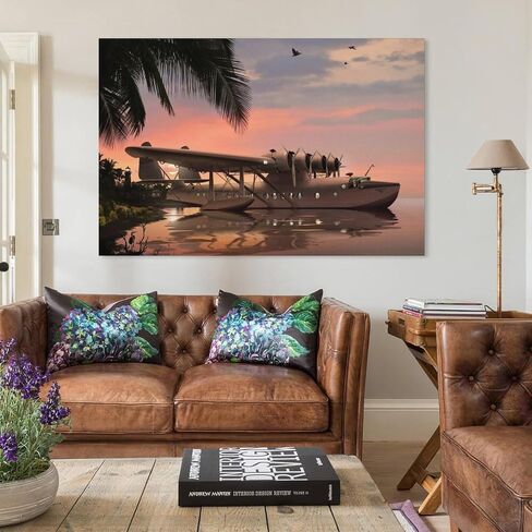 Aesthetic Posters Seaplane Poster Wall Prints Surreal Poster Lounge Decor Canvas Art Poster And Wall Art Picture Print Modern Family Bedroom Decor Posters 16x24inch(40x60cm) in Saudi Arabia