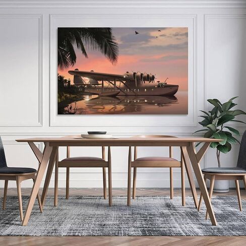 Aesthetic Posters Seaplane Poster Wall Prints Surreal Poster Lounge Decor Canvas Art Poster And Wall Art Picture Print Modern Family Bedroom Decor Posters 16x24inch(40x60cm) in Saudi Arabia