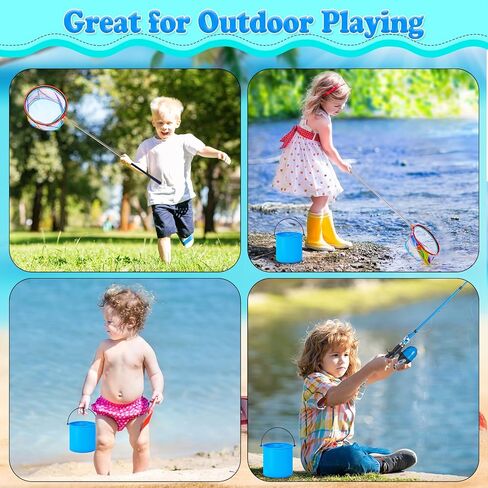 تتضمن مجموعة قصبة الصيد للأطفال مجموعة صنارة صيد وبكرة بطول 5 أقدام مع حقيبة تخزين، شبكة صيد تلسكوبية، دلو قابل للطي للأطفال في الهواء الطلق للعب في المياه العذبة والمياه المالحة وصيد الأسماك in Kuwait