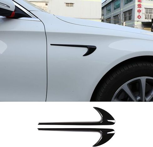 LLKUANG AMG Style Side Air Vent Fender Trim for Mercedes Benz C E GLC Class W205 W213 X253 (Glossy Black) in Saudi Arabia