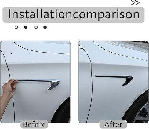 LLKUANG AMG Style Side Air Vent Fender Trim for Mercedes Benz C E GLC Class W205 W213 X253 (Glossy Black) in Saudi Arabia