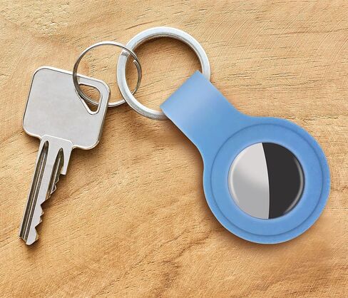 Protective Key Ring Cases for Airtags (4 Pack) Secure Silicone Airtag Holders, with Heavyweight Metal Alloy Key Chain, Anti Loss Finder, Pet Tracker, Assorted Colors, 4 Holders (Red/White/Blue/Black) in Saudi Arabia