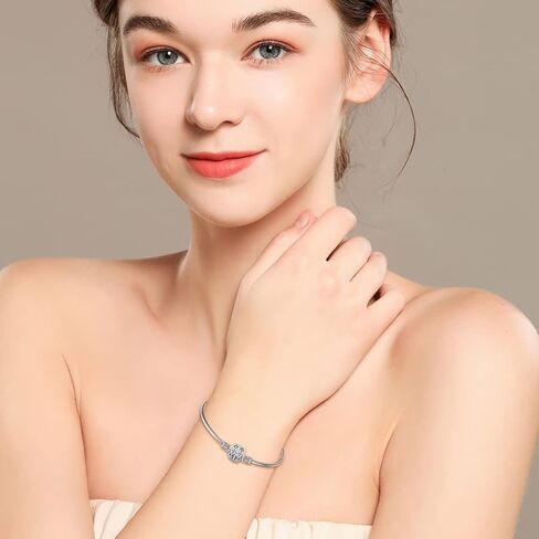 سوار على شكل ثعبان من الفضة الإسترلينية عيار 925 يناسب أي سوار ساحر هدية للنساء in Kuwait