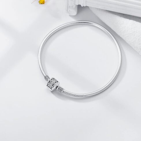 سوار على شكل ثعبان من الفضة الإسترلينية عيار 925 يناسب أي سوار ساحر هدية للنساء in Kuwait