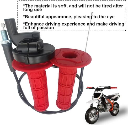 LIUYE 7/8 بوصة 22 مم مجموعة كابل مقبض دواسة الوقود الملتوية لـ 50cc 60cc 66cc 90cc 110cc 125cc 140cc 150cc-190cc 4-Stroke الترابية دراجة الجيب الصغيرة ATV in Kuwait