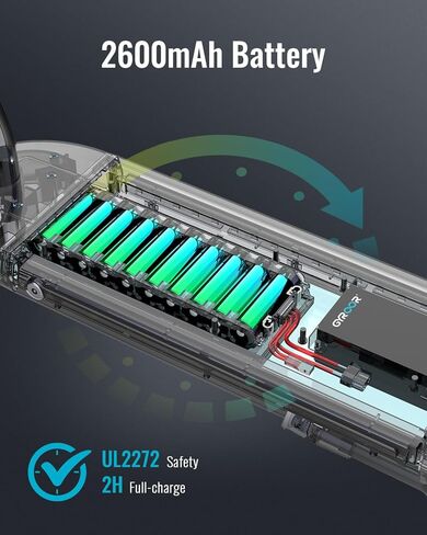 سكوتر كهربائي للأطفال Gyroor H40 مع محرك 180 واط وشاشة LED مرئية، 10 ميل في الساعة، أضواء ملونة، سرعة وارتفاع قابلان للتعديل، سكوتر كهربائي للأطفال الذين تتراوح أعمارهم بين 8-12 هدية مثالية in Kuwait