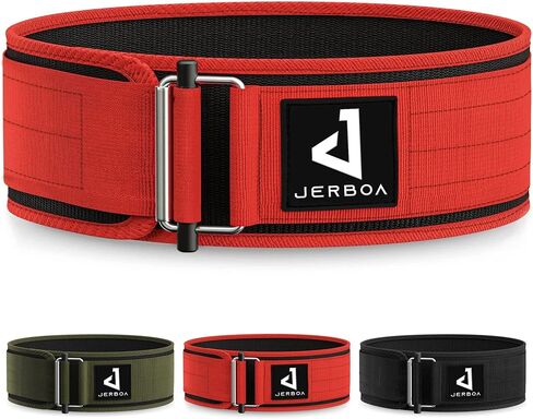 JERBOA Quick Self-Locking Weight Lifting Belts for Men and Women – Adjustable Nylon Gym Weight Lifting Belt for Squat, Deadlift, Powerlifting - Ideal for Back Support & Injury Prevention in Saudi Arabia