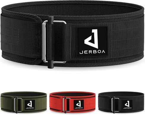 JERBOA Quick Self-Locking Weight Lifting Belts for Men and Women – Adjustable Nylon Gym Weight Lifting Belt for Squat, Deadlift, Powerlifting - Ideal for Back Support & Injury Prevention in Saudi Arabia