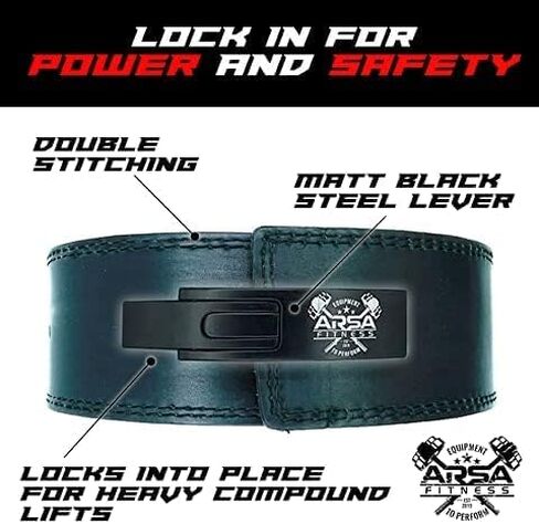 Weightlifting Adjustable Lever Belt for Men & Women Real Cow Hide Leather for Powerlifting Back Support Workout Deadlifts Squats 10MM Thickness 4" Width- NEPTUNE in Saudi Arabia