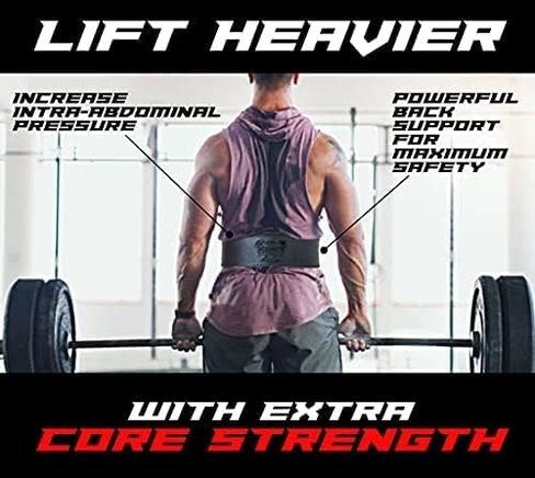 Weightlifting Adjustable Lever Belt for Men & Women Real Cow Hide Leather for Powerlifting Back Support Workout Deadlifts Squats 10MM Thickness 4" Width- NEPTUNE in Saudi Arabia
