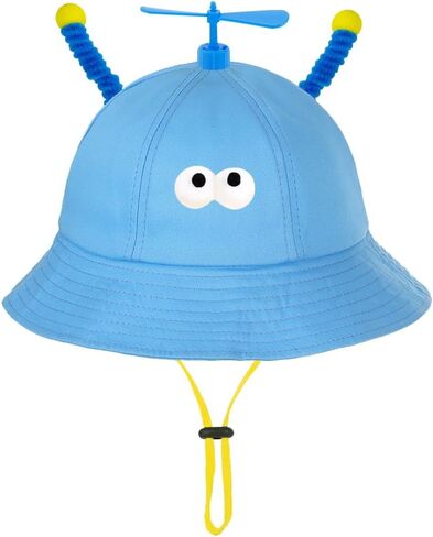 قبعة المروحة، قبعة طائرات الهليكوبتر، قبعات صياد طائرات الهليكوبتر، قبعة دلو المروحة اللطيفة القابلة للفصل، قبعة مهرج مضحكة، قبعات مجنونة باللون الأزرق in Kuwait