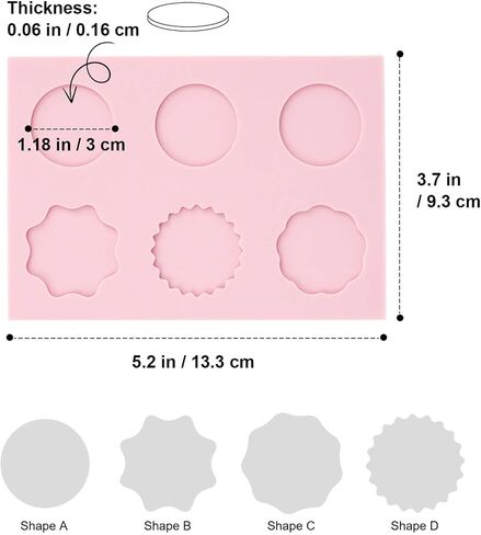 2 PCS Silicone Wax Seal Mat for Wax Seal Stamp, Wax Seal Kit，6-Cavity Round and Polygon Wax Seal Mold for DIY Craft Adhesive Wax Seal Stickers in Saudi Arabia