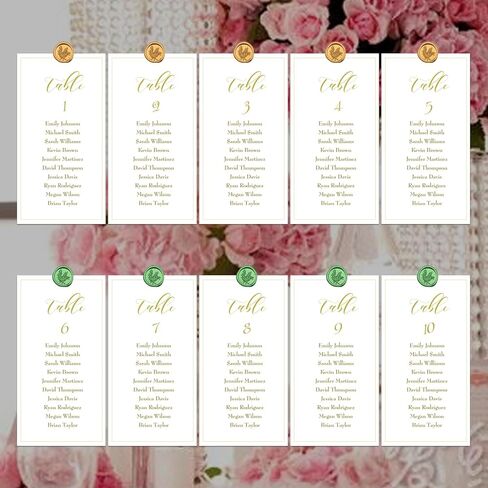 Wax Seal Stickers - Delogad 50 PCS Antique Gold Rosemary Wax Seal Stamp Stickers - Pre-Made Self Adhesive Wax Seals for Wedding Invitation Letter Envelope Greeting Card in Saudi Arabia