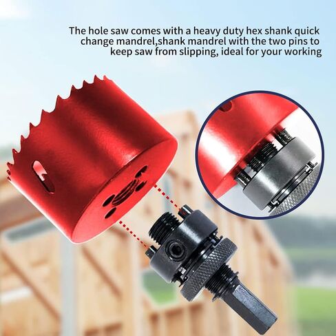 95mm Hole Saw,Drill Bit,LAIWEI Hole Saw Heavy Duty Mandrel Hole Cutter for Drilling Wood,Thin Metal Sheet, Aluminum Profile, PVC and Other Materials,Electric Drill Tool(3-3/4(95mm)) in Saudi Arabia