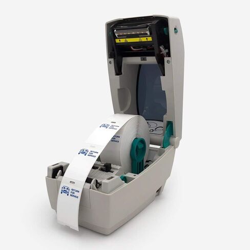 Oil Change Sticker - Blue Car Return for Service for Zebra TLP 2824 Plus Printer - Low Tac Adhesive in Saudi Arabia