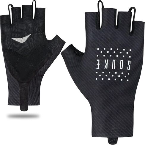 Souke Sports Cycling Gloves Road Bike Light Weight Padded Half Finger Gloves Biking Bicycle Breathable Anti-Slip Shock-Absorbing Gloves for Men Women in Saudi Arabia