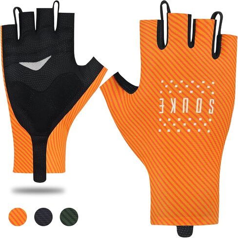Souke Sports Cycling Gloves Road Bike Light Weight Padded Half Finger Gloves Biking Bicycle Breathable Anti-Slip Shock-Absorbing Gloves for Men Women in Saudi Arabia
