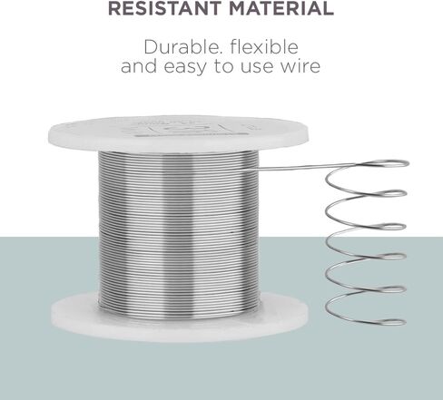 316 Stainless Steel Wire 24 Guage 0.5 mm 100ft / 33 Yards Stainless Steel Tie Wire Sculpture Bailing Metal Bendable Wire Sculpting Thin Silver for Jewelry Craft Florist Making Wire Frame in Saudi Arabia