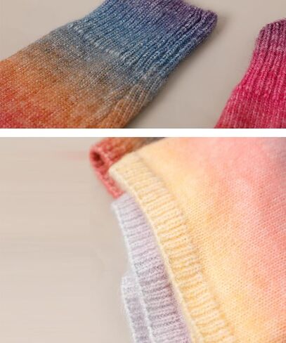 Benefeet Sox Womens Girls Cute Y2K Leg Warmers Kawaii Cotton Knit Knee High Stockings Colorful Tie-dye Winter Warm Leg Warmer in Saudi Arabia