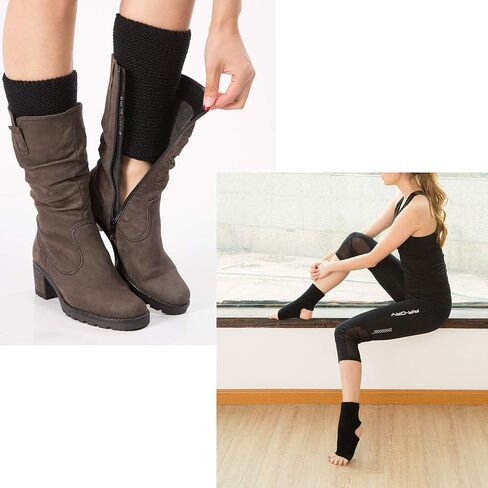 Womens Knit Stirrup Leg Warmers Boot Cuffs Socks for Dance Sports Yoga in Saudi Arabia