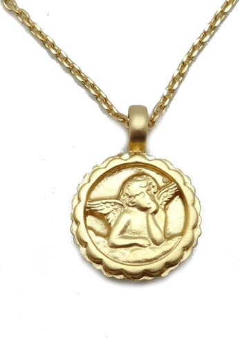 قلادة ماريانا في يوم صافٍ Goldtone Guardian Angel من اللون الشفاف والكريستال AB 001AB in Kuwait