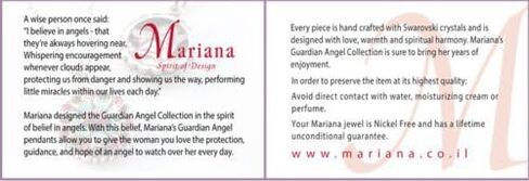 قلادة ماريانا في يوم صافٍ Goldtone Guardian Angel من اللون الشفاف والكريستال AB 001AB in Kuwait