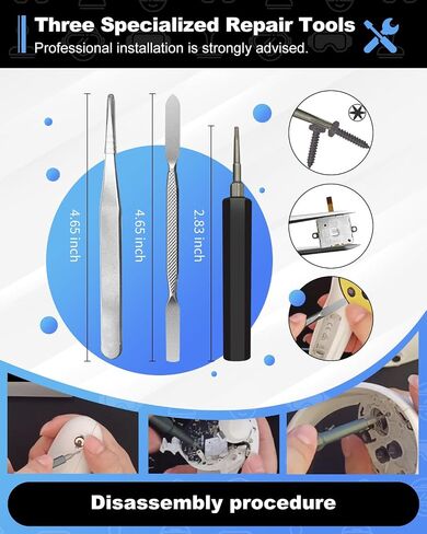 OLCLSS Joystick Replacement Kit for Oculus Quest 2 Controller, Repair Accessories for Meta Quest 3 Controller, Include 2 Joysticks, T5 Screwdriver, Tweezer, Pry Tool, 4 Thumbstick Grips in Kuwait