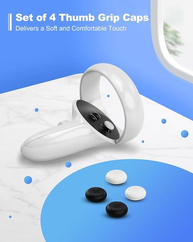 OLCLSS Joystick Replacement Kit for Oculus Quest 2 Controller, Repair Accessories for Meta Quest 3 Controller, Include 2 Joysticks, T5 Screwdriver, Tweezer, Pry Tool, 4 Thumbstick Grips in Kuwait