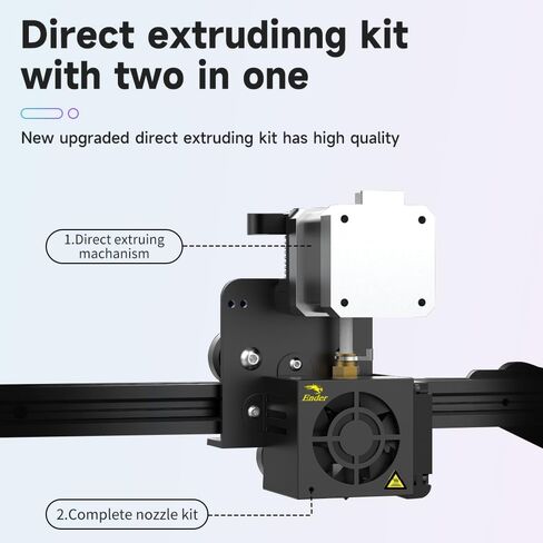 Creality Official Ender 3 Direct Drive Upgrade Kit, Comes with 42-40 Stepper Motor Hotend Kit, All Metal Structure, Support Flexible TPU Filament, 1.75mm Direct Drive Extruder Fan for Ender 3 Pro/3 V2 in Saudi Arabia