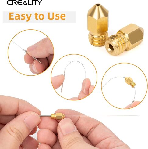 مجموعة فوهات Creality Ender 3 فوهة MK8 مع 10 قطع فوهات نحاسية للطابعة ثلاثية الأبعاد 0.3/0.4/0.5/1.2 مم 5 قطع منظفات الفوهة 1 قطعة مفتاح فوهة مفتوح لسلسلة Ender 3/Ender 5 Series/Ender-6/CR-10/CR-6 in Kuwait