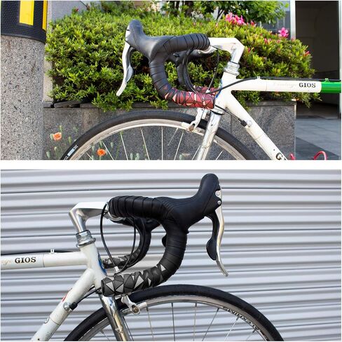 GORIX Bar Tape Handlebar Grip Wrap+2 Bar Plug Rose Pattern Road Mountain Bicycle Cycling (GX-BARA(Global Edition)) (Black×Celeste) in Saudi Arabia