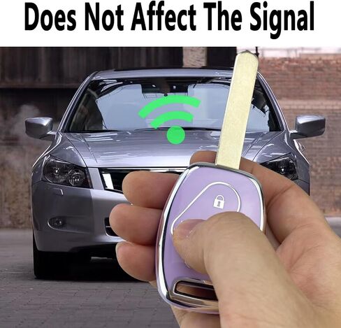 Key Fob Cover Case Compatible with Honda Accord Civic Cr-V Cr-Z Fit Odyssey Crosstour Accessories (Purple) in Saudi Arabia