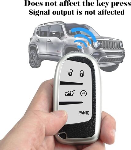 for Jeep Key fob Cover,Texture case,with Keychain,Key Shell/Skin,5-Buttons,fit Grand Cherokee Renegade for Chrysler for Durango Journey,ect Remote Key Vehicle Accessories,Red Texture in Kuwait